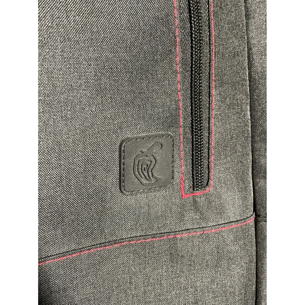Chipotle Mexican Grill Rolltop Backpack Charcoal Gray Red Stitching NWT Bag